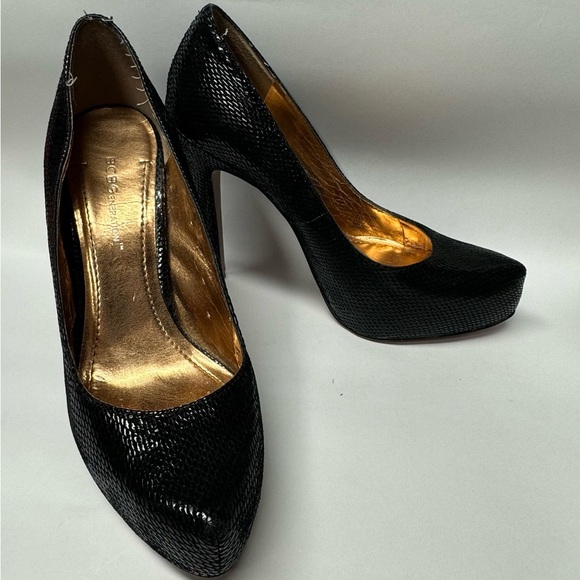 Black platforms high heels BCBG generation 7B/37 - Picture 10 of 14